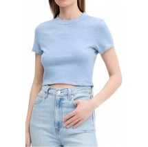 TOMMY JEANS SLIM CRP GMD TONAL FLAG EXT T-SHIRT ΜΠΛΟΥΖΑ ΓΥΝΑΙΚΕΙΑ BLUE