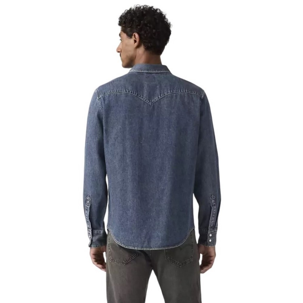 LEVIS BARSTOW WESTERN STANDARD FLAT FINISH ΠΟΥΚΑΜΙΣΟ ΑΝΔΡΙΚΟ MED INDIGO
