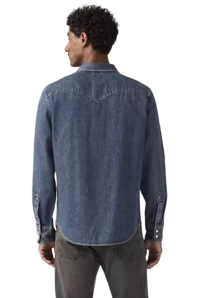 LEVIS BARSTOW WESTERN STANDARD FLAT FINISH ΠΟΥΚΑΜΙΣΟ ΑΝΔΡΙΚΟ MED INDIGO