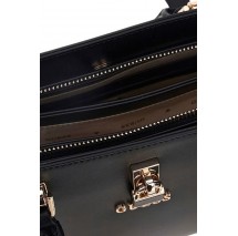 GUESS QUEENSLAND LUXURY SATCHEL ΤΣΑΝΤΑ ΓΥΝΑΙΚΕΙΑ BLACK