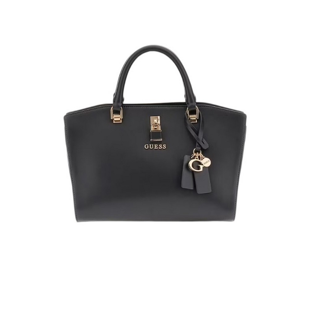 GUESS QUEENSLAND LUXURY SATCHEL ΤΣΑΝΤΑ ΓΥΝΑΙΚΕΙΑ BLACK