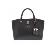 GUESS QUEENSLAND LUXURY SATCHEL ΤΣΑΝΤΑ ΓΥΝΑΙΚΕΙΑ BLACK