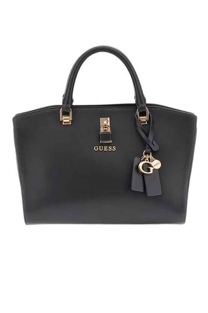 GUESS QUEENSLAND LUXURY SATCHEL ΤΣΑΝΤΑ ΓΥΝΑΙΚΕΙΑ BLACK