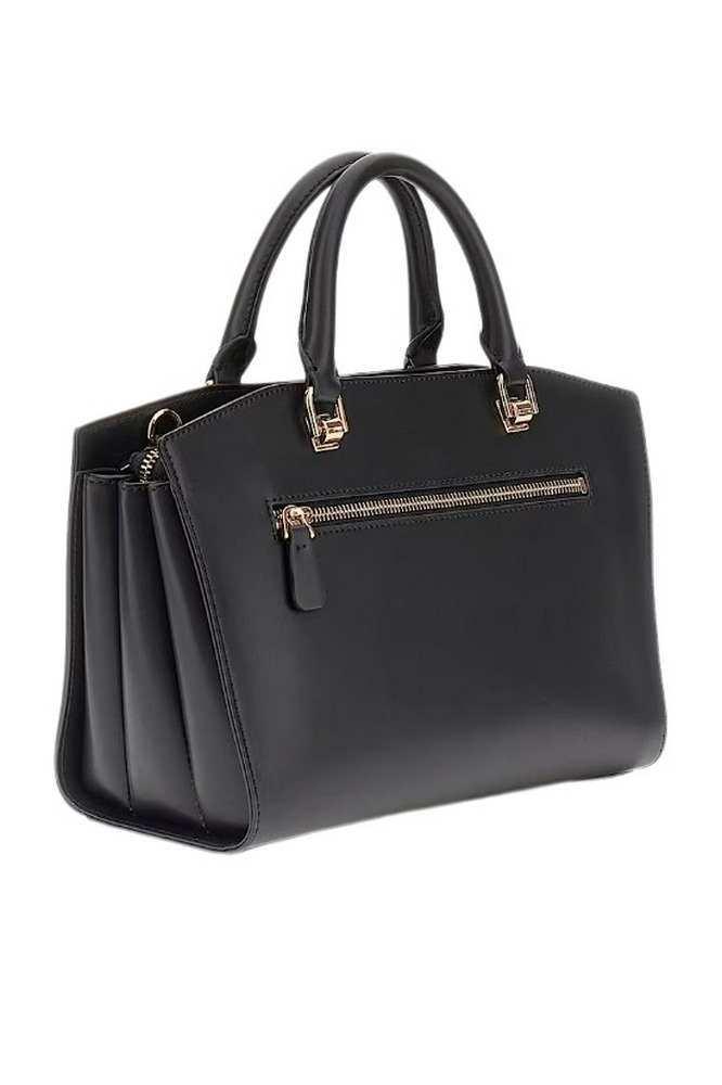 GUESS QUEENSLAND LUXURY SATCHEL ΤΣΑΝΤΑ ΓΥΝΑΙΚΕΙΑ BLACK