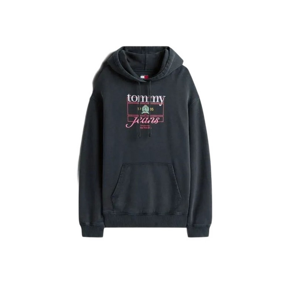 TOMMY JEANS CREST FLAG HOODIE ΦΟΥΤΕΡ ΜΠΛΟΥΖΑ ΓΥΝΑΙΚΕΙΑ BLACK
