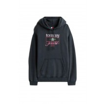TOMMY JEANS CREST FLAG HOODIE ΦΟΥΤΕΡ ΜΠΛΟΥΖΑ ΓΥΝΑΙΚΕΙΑ BLACK