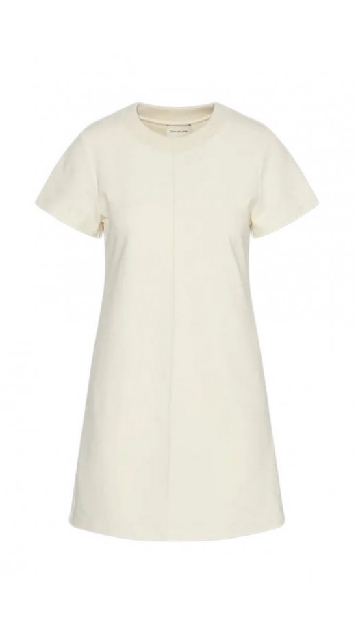 CALVIN KLEIN JEANS A PUNTO MILANO T-SHIRT DRESS ΦΟΡΕΜΑ ΓΥΝΑΙΚΕΙΟ OFF WHITE