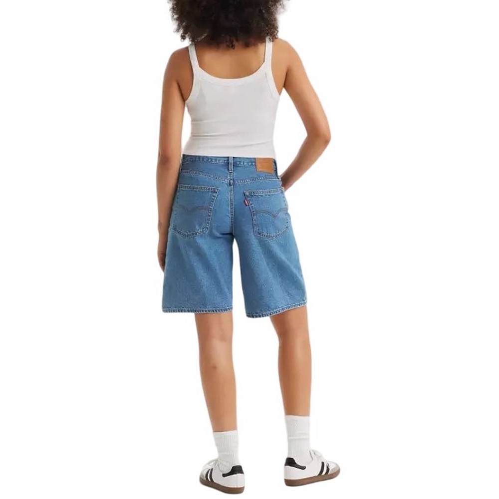 LEVIS BAGGY DAD JORT 000MJ0001 ΒΕΡΜΟΥΔΑ ΓΥΝΑΙΚΕΙΑ BLUΕ DENIM