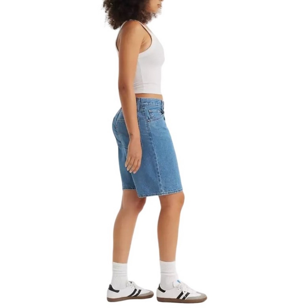 LEVIS BAGGY DAD JORT 000MJ0001 ΒΕΡΜΟΥΔΑ ΓΥΝΑΙΚΕΙΑ BLUΕ DENIM