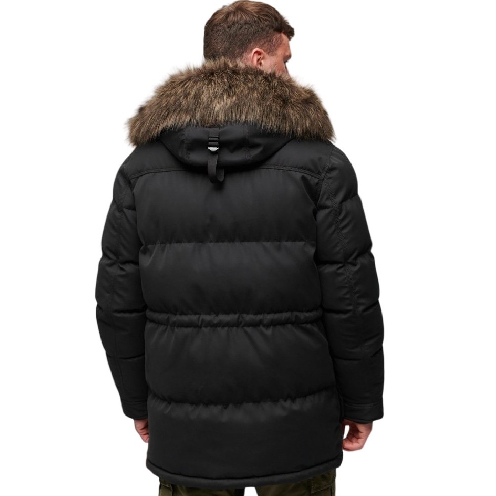 SUPERDRY D2 OVIN CHINOOK FAUX FUR PARKA ΜΠΟΥΦΑΝ ΑΝΔΡΙΚΟ BLACK