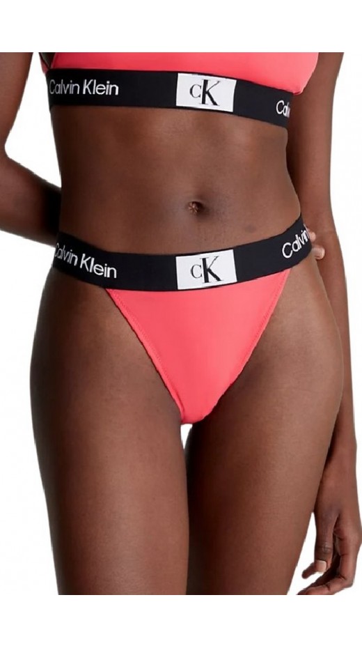 CALVIN KLEIN JEANS CHEEKY HIGH RISE BIKINI ΜΑΓΙΟ ΓΥΝΑΙΚΕΙΟ CORAL