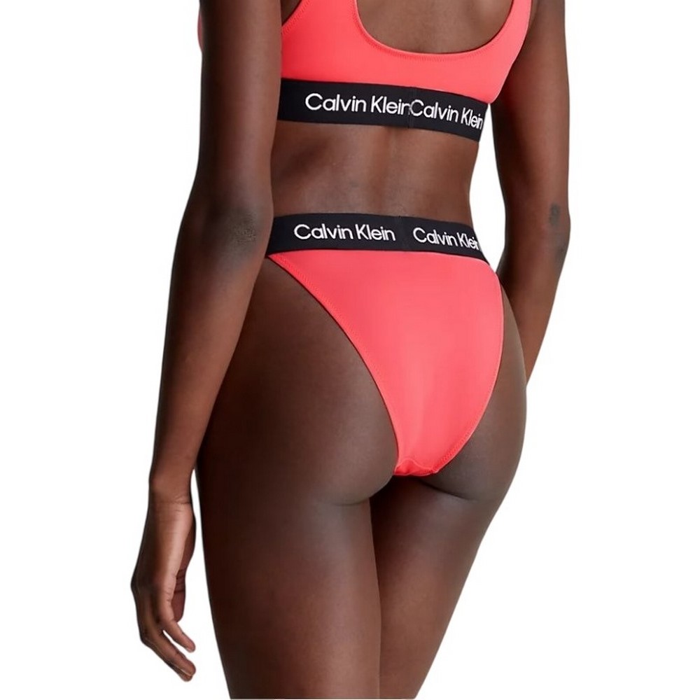 CALVIN KLEIN JEANS CHEEKY HIGH RISE BIKINI ΜΑΓΙΟ ΓΥΝΑΙΚΕΙΟ CORAL