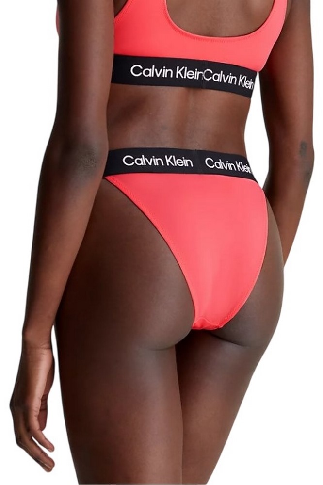 CALVIN KLEIN JEANS CHEEKY HIGH RISE BIKINI ΜΑΓΙΟ ΓΥΝΑΙΚΕΙΟ CORAL