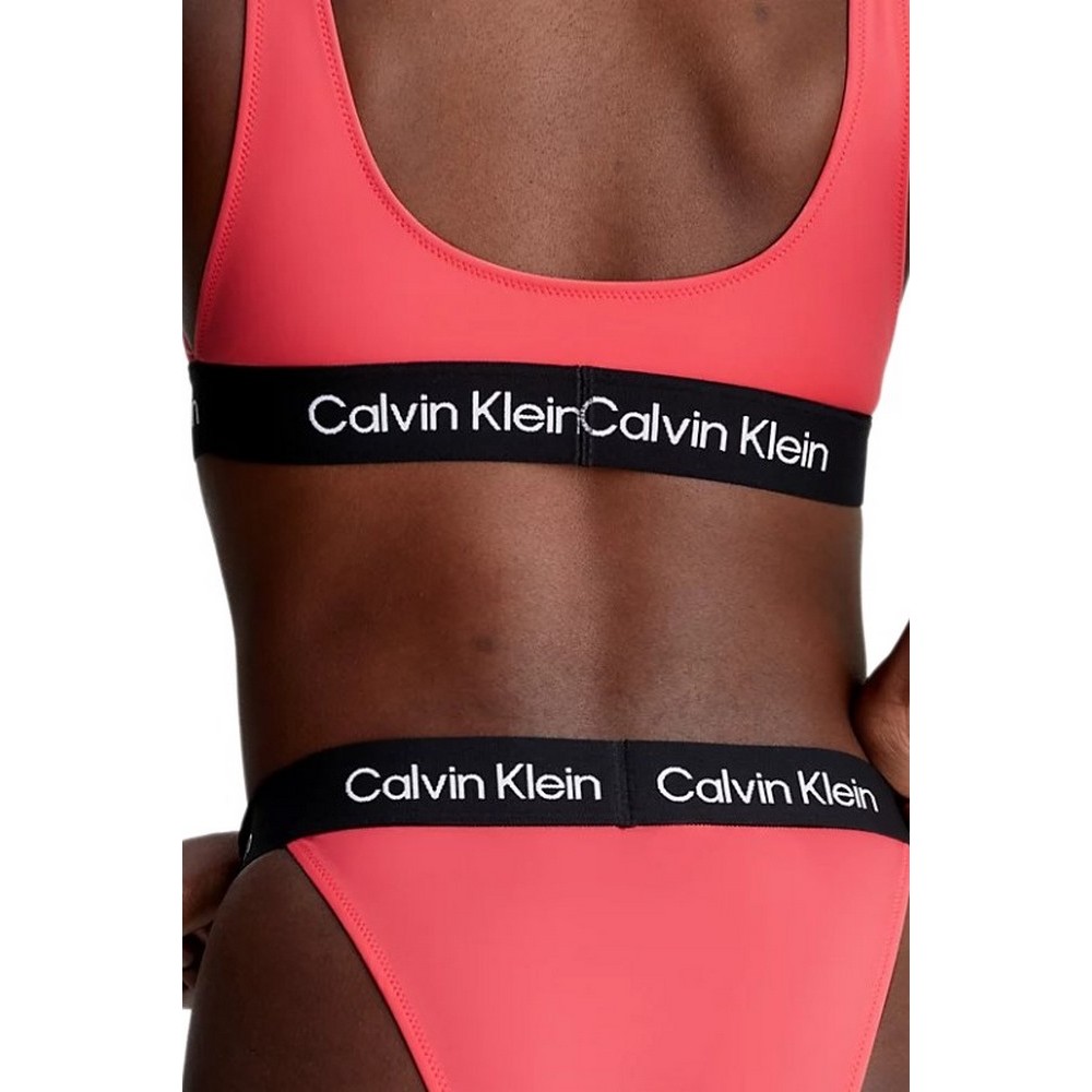 CALVIN KLEIN JEANS CHEEKY HIGH RISE BIKINI ΜΑΓΙΟ ΓΥΝΑΙΚΕΙΟ CORAL