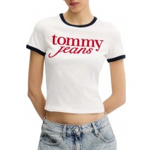 TOMMY JEANS SLIM SH SCRIPT RINGR TEE EXT T-SHIRT ΜΠΛΟΥΖΑ ΓΥΝΑΙΚΕΙΑ WHITE