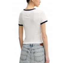 TOMMY JEANS SLIM SH SCRIPT RINGR TEE EXT T-SHIRT ΜΠΛΟΥΖΑ ΓΥΝΑΙΚΕΙΑ WHITE