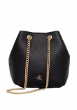 CALVIN KLEIN MNML MNGRM CHN BCKT ΤΣΑΝΤΑ ΓΥΝΑΙΚΕΙΑ BLACK