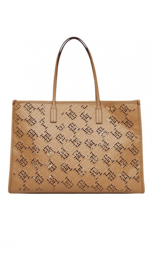 TOMMY HILFIGER CITY TOTE MONO ΤΣΑΝΤΑ ΓΥΝΑΙΚΕΙΑ BEIGE