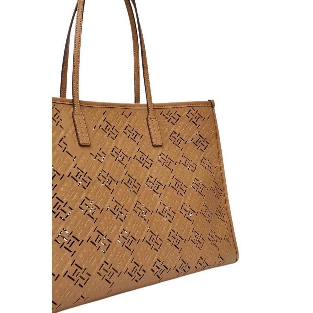 TOMMY HILFIGER CITY TOTE MONO ΤΣΑΝΤΑ ΓΥΝΑΙΚΕΙΑ BEIGE