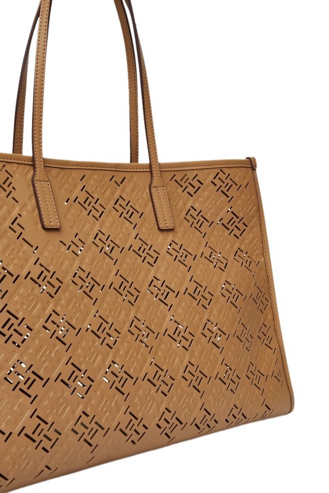 TOMMY HILFIGER CITY TOTE MONO ΤΣΑΝΤΑ ΓΥΝΑΙΚΕΙΑ BEIGE