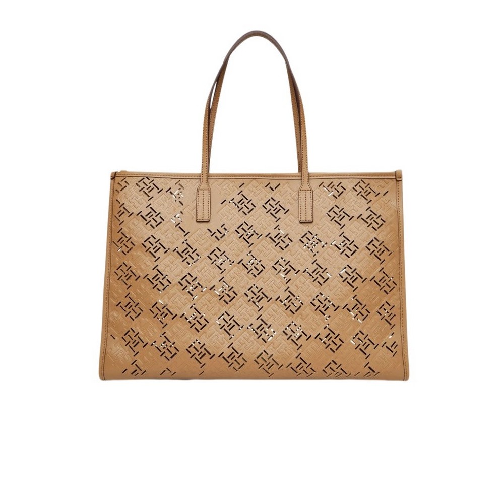 TOMMY HILFIGER CITY TOTE MONO ΤΣΑΝΤΑ ΓΥΝΑΙΚΕΙΑ BEIGE