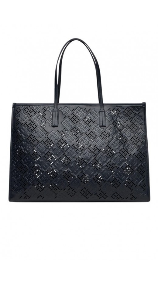 TOMMY HILFIGER CITY TOTE MONO ΤΣΑΝΤΑ ΓΥΝΑΙΚΕΙΑ BLACK