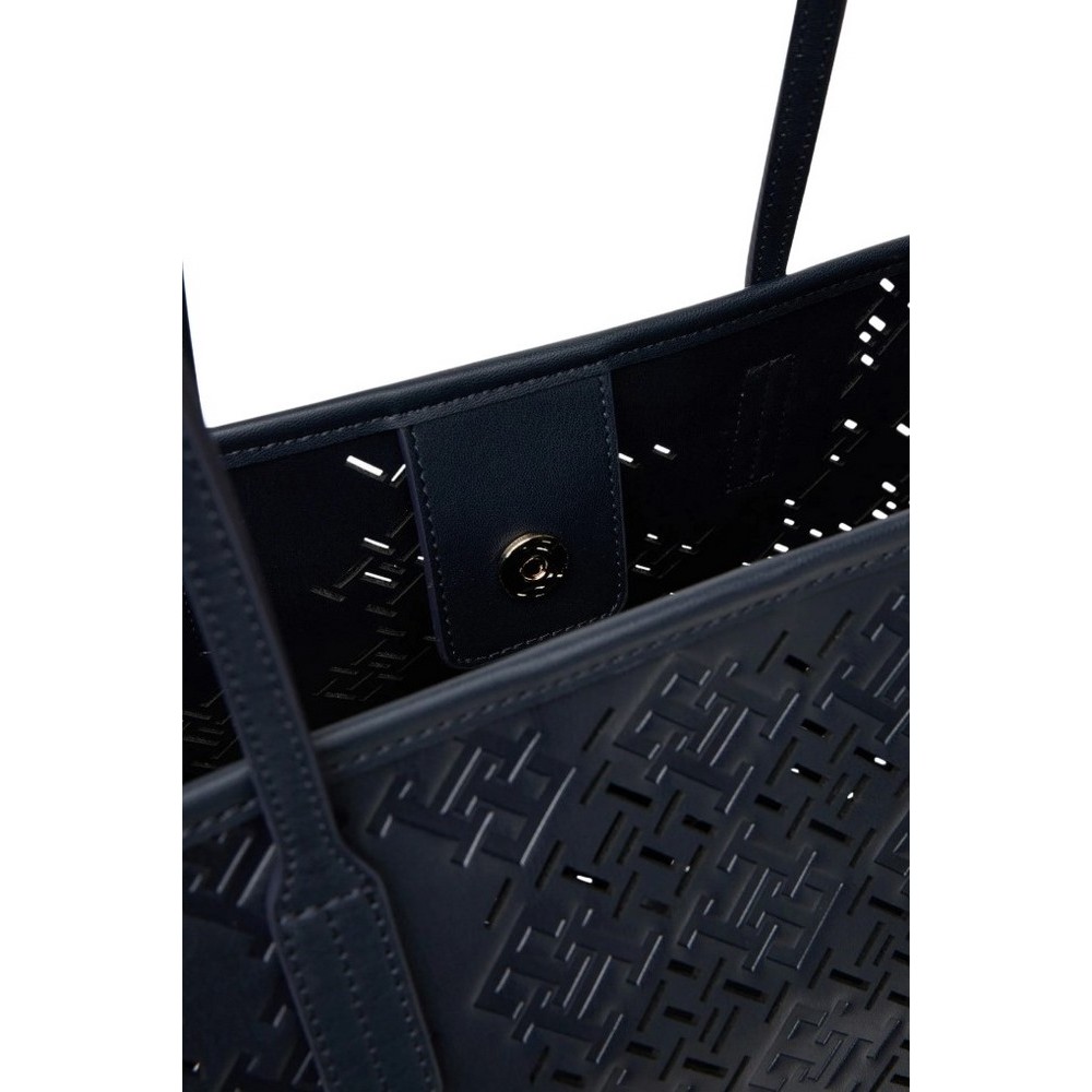 TOMMY HILFIGER CITY TOTE MONO ΤΣΑΝΤΑ ΓΥΝΑΙΚΕΙΑ BLACK