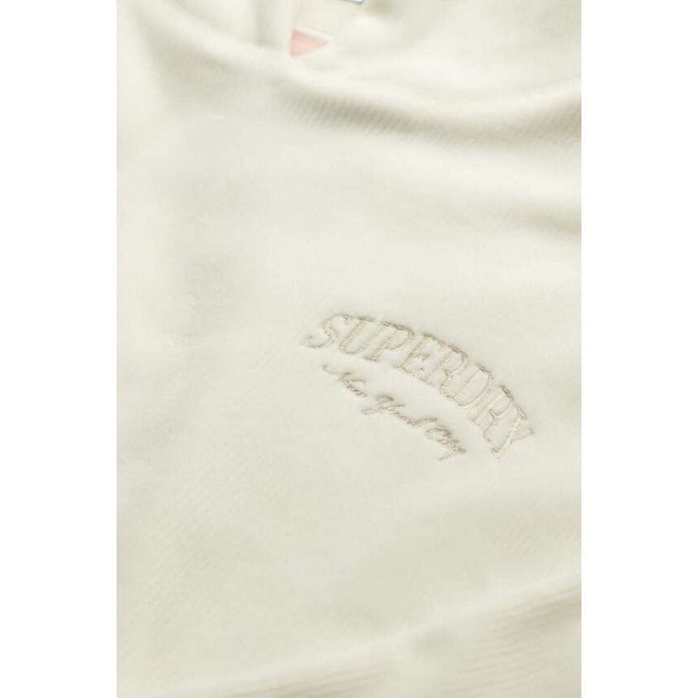 SUPERDRY D2 COUNTRY CLUB VELOUR LOOSE HOOD ΦΟΥΤΕΡ ΜΠΛΟΥΖΑ ΓΥΝΑΙΚΕΙΑ OFF WHITE