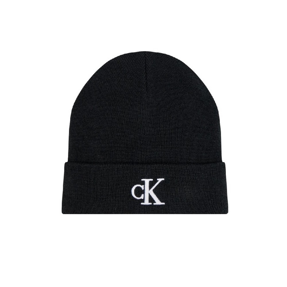 CALVIN KLEIN JEANS MONOGRAM EMBRO BEANIE ΣΚΟΥΦΟΣ ΑΝΔΡΙΚΟΣ BLACK