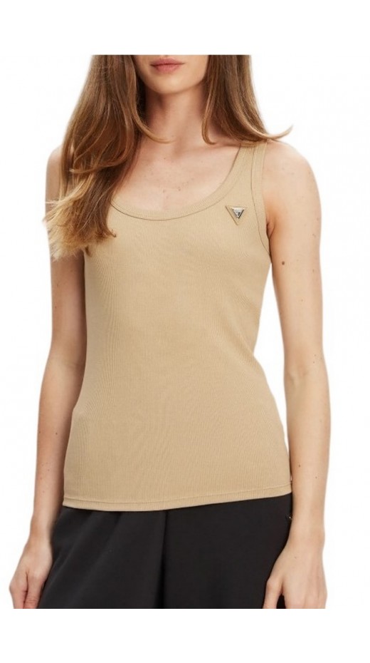 GUESS COLETTE RIB TANK ΤΟΠ ΓΥΝΑΙΚΕΙΟ NUDE