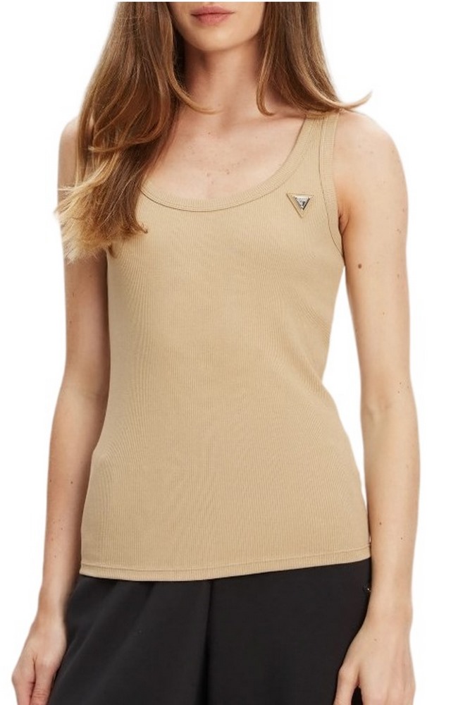 GUESS COLETTE RIB TANK ΤΟΠ ΓΥΝΑΙΚΕΙΟ NUDE