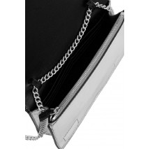 CALVIN KLEIN METALLIC WALLET ON CHAIN ΤΣΑΝΤΑ ΓΥΝΑΙΚΕΙΑ SILVER