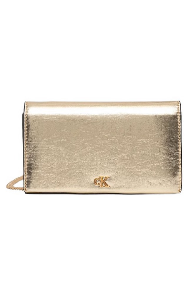 CALVIN KLEIN METALLIC WALLET ON CHAIN ΤΣΑΝΤΑ ΓΥΝΑΙΚΕΙΑ GOLD