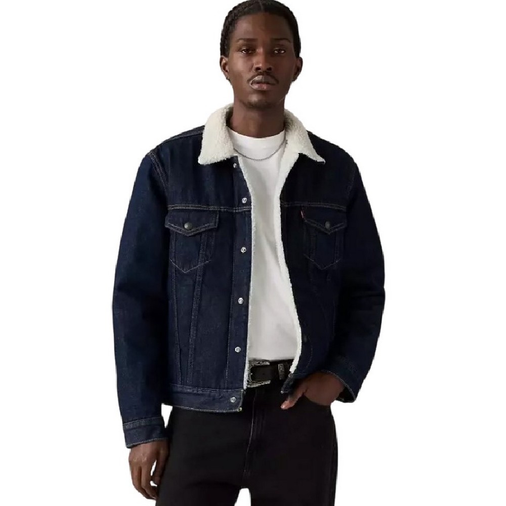 LEVIS TYPE SHERPA TRUCKER-FLAT FINISH JACKET ΜΠΟΥΦΑΝ ΑΝΔΡΙΚΟ DARK INDIGO