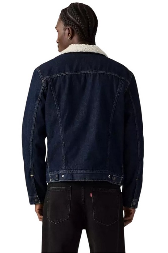 LEVIS® TYPE SHERPA TRUCKER-FLAT FINISH JACKET ΜΠΟΥΦΑΝ ΑΝΔΡΙΚΟ DARK INDIGO