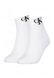 CALVIN KLEIN JEANS  WOMEN QUARTER 2P MONOGRAM ΚΑΛΤΣΕΣ ΓΥΝΑΙΚΕΙΕΣ WHITE