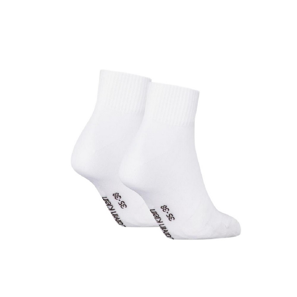 CALVIN KLEIN JEANS  WOMEN QUARTER 2P MONOGRAM ΚΑΛΤΣΕΣ ΓΥΝΑΙΚΕΙΕΣ WHITE