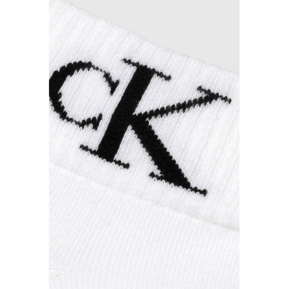 CALVIN KLEIN JEANS  WOMEN QUARTER 2P MONOGRAM ΚΑΛΤΣΕΣ ΓΥΝΑΙΚΕΙΕΣ WHITE