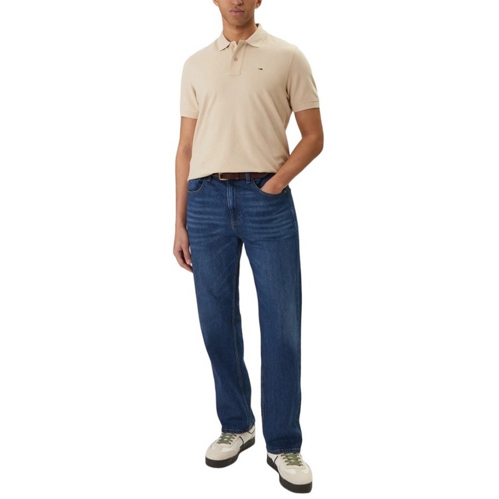 TOMMY JEANS REG ESS POLO EXT T-SHIRT ΜΠΛΟΥΖΑ ΑΝΔΡΙΚΗ SAND