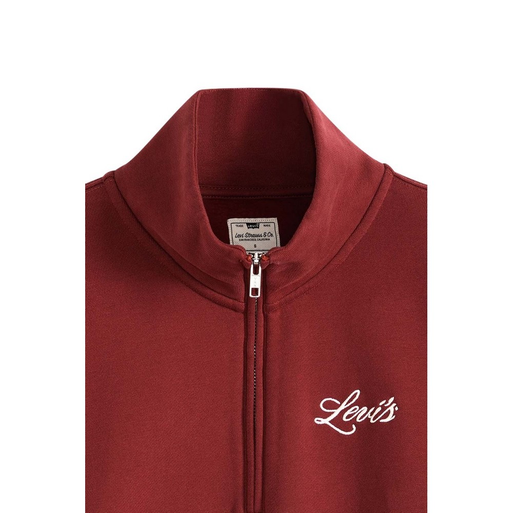 LEVIS GR VINTAGE 80S 1/4 ZIP SWEATSHIRT ΦΟΥΤΕΡ ΜΠΛΟΥΖΑ ΓΥΝΑΙΚΕΙΑ WINE