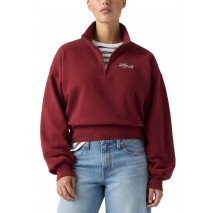 LEVIS GR VINTAGE 80S 1/4 ZIP SWEATSHIRT ΦΟΥΤΕΡ ΜΠΛΟΥΖΑ ΓΥΝΑΙΚΕΙΑ WINE