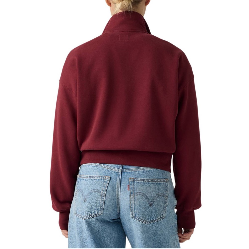 LEVIS GR VINTAGE 80S 1/4 ZIP SWEATSHIRT ΦΟΥΤΕΡ ΜΠΛΟΥΖΑ ΓΥΝΑΙΚΕΙΑ WINE