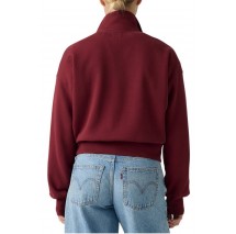LEVIS GR VINTAGE 80S 1/4 ZIP SWEATSHIRT ΦΟΥΤΕΡ ΜΠΛΟΥΖΑ ΓΥΝΑΙΚΕΙΑ WINE