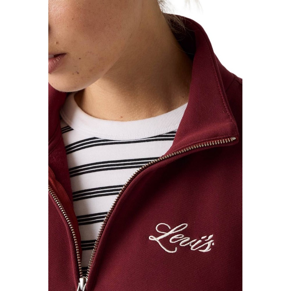 LEVIS GR VINTAGE 80S 1/4 ZIP SWEATSHIRT ΦΟΥΤΕΡ ΜΠΛΟΥΖΑ ΓΥΝΑΙΚΕΙΑ WINE