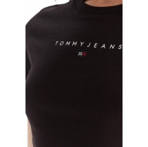 TOMMY JEANS SLIM BLING LINEAR TEE EXT T-SHIRT ΜΠΛΟΥΖΑ ΓΥΝΑΙΚΕΙΑ BLACK