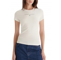 TOMMY JEANS SLIM BLING LINEAR TEE EXT T-SHIRT ΜΠΛΟΥΖΑ ΓΥΝΑΙΚΕΙΑ WHITE