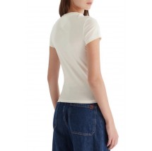 TOMMY JEANS SLIM BLING LINEAR TEE EXT T-SHIRT ΜΠΛΟΥΖΑ ΓΥΝΑΙΚΕΙΑ WHITE
