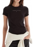 TOMMY JEANS SLIM BLING LINEAR TEE EXT T-SHIRT ΜΠΛΟΥΖΑ ΓΥΝΑΙΚΕΙΑ BLACK