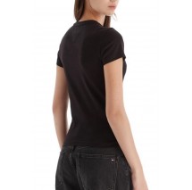 TOMMY JEANS SLIM BLING LINEAR TEE EXT T-SHIRT ΜΠΛΟΥΖΑ ΓΥΝΑΙΚΕΙΑ BLACK