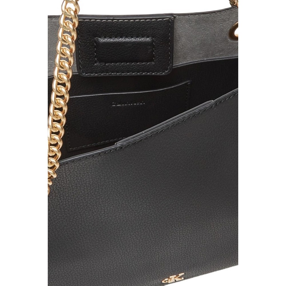 CALVIN KLEIN MNML MNGRM CHN SHLDR ΤΣΑΝΤΑ ΓΥΝΑΙΚΕΙΑ BLACK